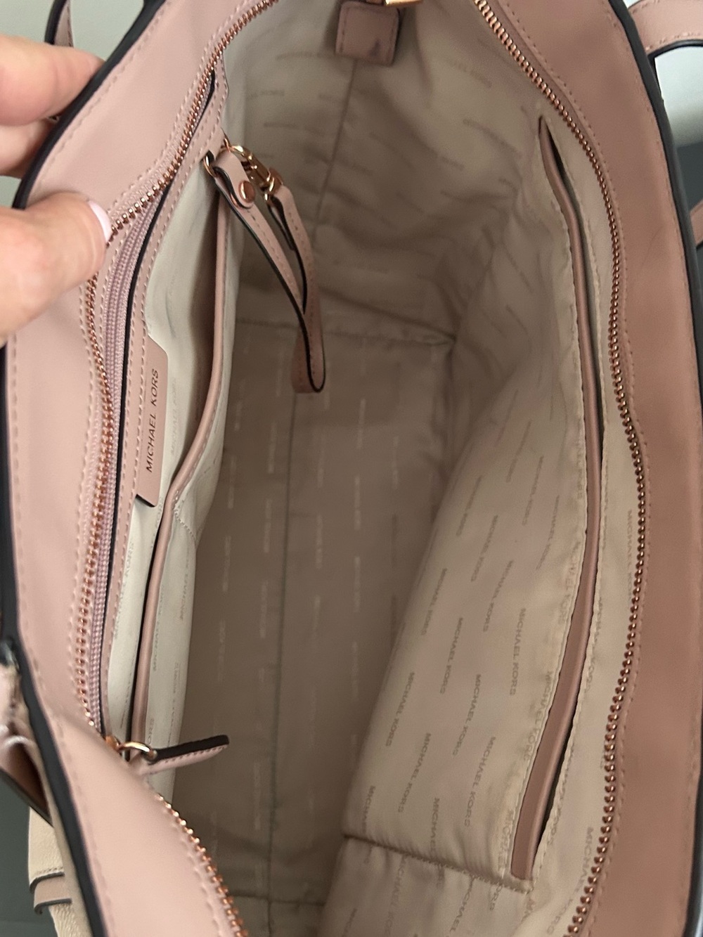 Michael Kors Pink Leather Tote Shoulder bag structured everyday bag - Picture 8 of 13